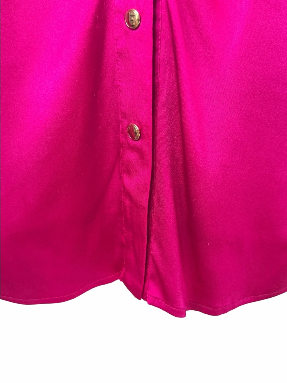 Vintage Y2K Cache Silk Blouse Fuscia Size Small - Picture 4 of 5
